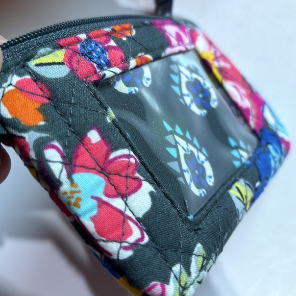 Vera Bradley PRETTY POSIES Signature Cotton Zip ID Case Wallet - Picture 4 of 15